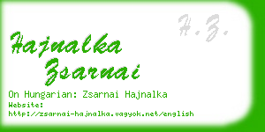 hajnalka zsarnai business card